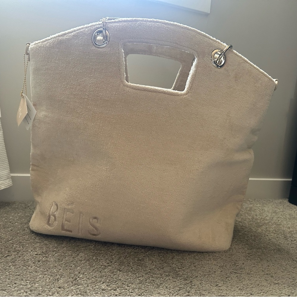 BEIS Cream Tote Bag